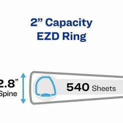 Avery® Heavy-Duty View 3-Ring Binder With Locking One-Touch EZD™ Rings, 2