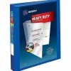 Avery® Heavy-Duty View 3-Ring Binder With Locking One-Touch EZD™ Rings, 1" D-Rings, 42% Recycled, Pacific Blue
