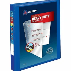 Avery® Heavy-Duty View 3-Ring Binder With Locking One-Touch EZD™ Rings, 1" D-Rings, 42% Recycled, Pacific Blue