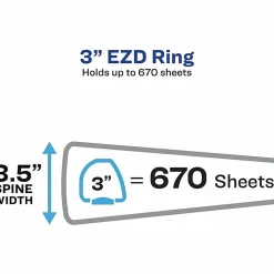Avery® Heavy-Duty View 3-Ring Binder With Locking One-Touch EZD™ Rings, 3