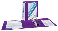 Avery® Heavy-Duty View 3-Ring Binder With Locking One-Touch EZD™ Rings, 4" D-Rings, 43% Recycled, Purple