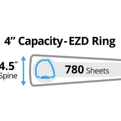 Avery® Heavy-Duty View 3-Ring Binder With Locking One-Touch EZD™ Rings, 4