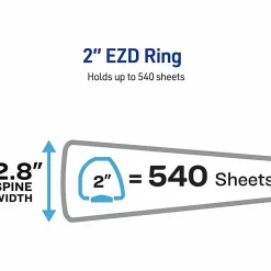 Avery® Heavy-Duty View 3-Ring Binder With Locking One-Touch EZD™ Rings, 2" D-Rings, Red