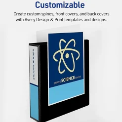 Avery® Heavy-Duty View 3-Ring Binder With Locking One-Touch EZD™ Rings, 2" D-Rings, Red