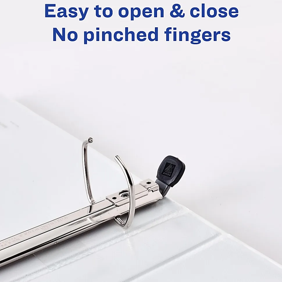 Avery® Heavy-Duty View 3 Ring Binder, 1" One Touch EZD® Rings, White, 1 Binder