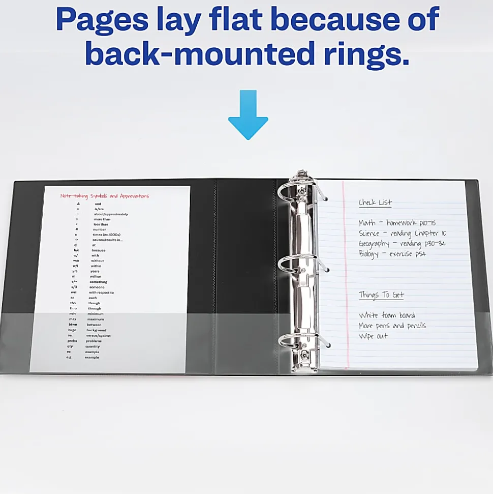 Avery® Heavy-Duty View 3 Ring Binder, 4" One Touch EZD® Rings, Black, 1 Binder