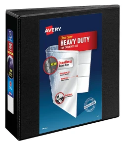 Avery® Heavy-Duty View 3-Ring Binder With Locking One-Touch EZD™ Rings, 3" D-Rings, Black