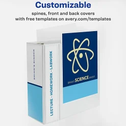 Avery® Heavy-Duty View 3-Ring Binder With Locking One-Touch EZD™ Rings, 5" D-Rings, 38% Recycled, Pacific Blue