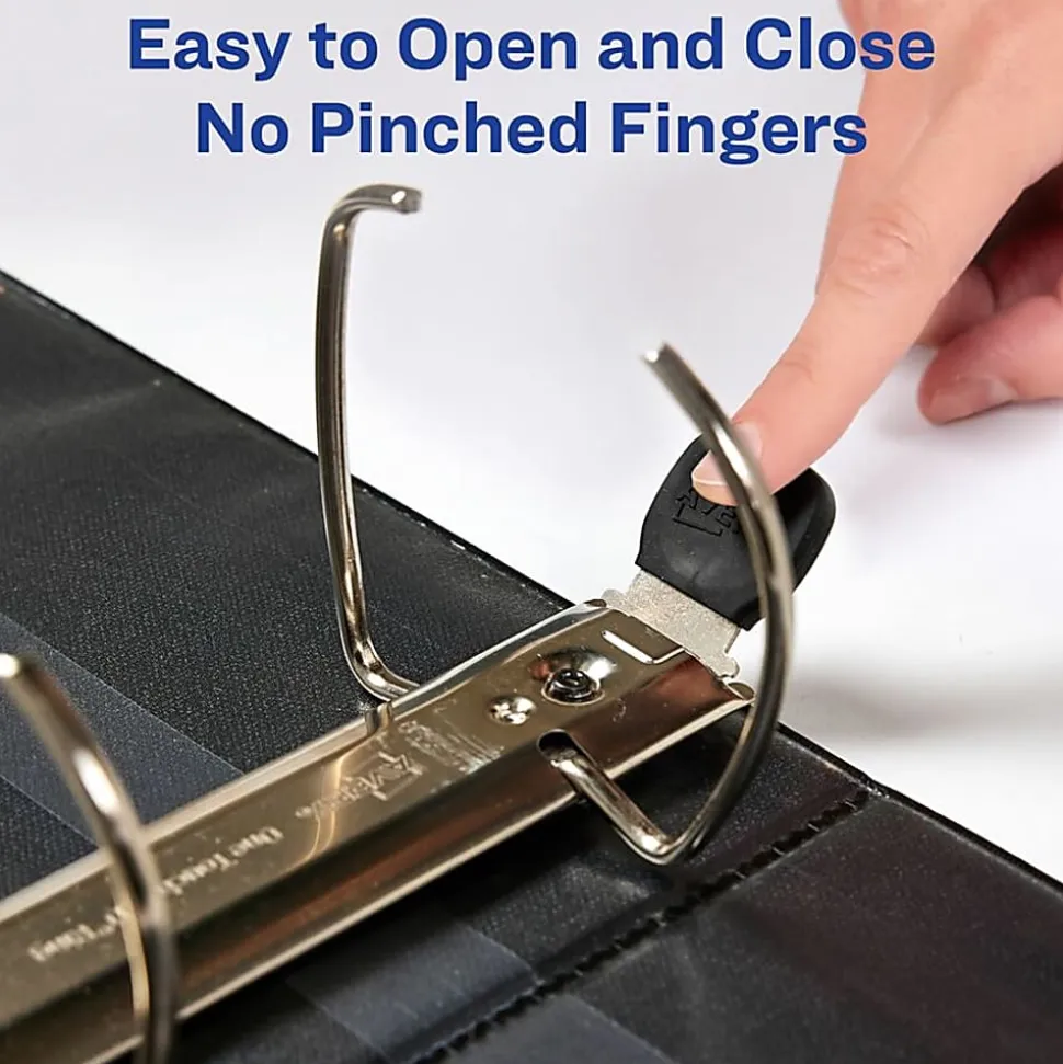 Avery® Heavy-Duty View 3-Ring Binder With Locking One-Touch EZD™ Rings, 5" D-Rings, 38% Recycled, Pacific Blue