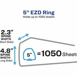 Avery® Heavy-Duty View 3-Ring Binder With Locking One-Touch EZD™ Rings, 5