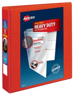 Avery® Heavy-Duty View 3-Ring Binder With Locking One-Touch EZD™ Rings, 1 1/2