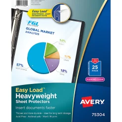 Avery® Heavyweight Easy Load™ Sheet Protectors, 8-1/2