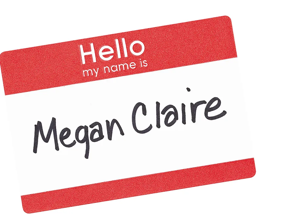 Avery® "Hello My Name Is" Name Tags, 05140, 2-1/3" x 3-3/8", White With Red Border, 100 Removable Name Badges