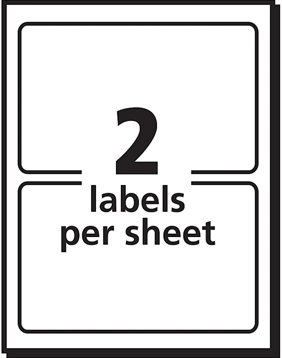 Avery® "Hello My Name Is" Name Tags, 05140, 2-1/3" x 3-3/8", White With Red Border, 100 Removable Name Badges
