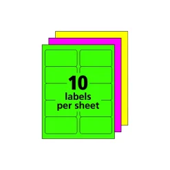 Avery® High-Visibility Permanent Shipping Labels, 5956, 2