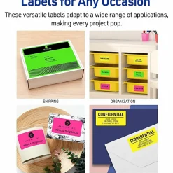 Avery® High-Visibility Shipping Labels, AVE5974, 2