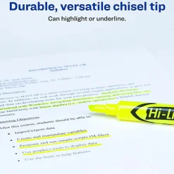 Avery® Hi-Liter® Desk Style Highlighters, Chisel Point, Fluorescent Yellow, Box Of 36