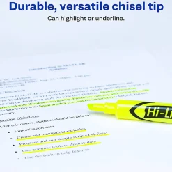 Avery® Hi-Liter® Desk Style Highlighters, Chisel Point, Fluorescent Yellow, Box Of 36