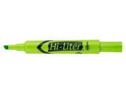 Avery® Hi-Liter® Highlighters, SmearSafe®, Chisel Tip, Desk-Style, Fluorescent Green, Box Of 12