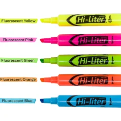 Avery® Hi-Liter® SmearSafe® Highlighters, Chisel Tip, Desk-Style, Assorted, Pack Of 12 Highlighters
