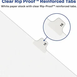 Avery® Individual Legal Dividers Avery® Style, Letter Size, Side Tab #13, White Dividers/White Tabs, Pack Of 25