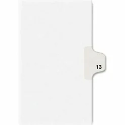 Avery® Individual Legal Dividers Avery® Style, Letter Size, Side Tab #13, White Dividers/White Tabs, Pack Of 25