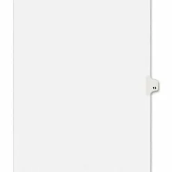 Avery® Individual Legal Dividers Avery® Style, Letter Size, Side Tab #13, White Dividers/White Tabs, Pack Of 25