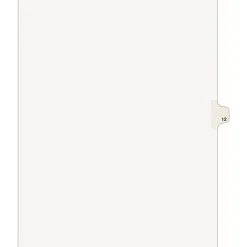 Avery® Individual Legal Dividers Avery® Style, Letter Size, Side Tab #12, Pack Of 25