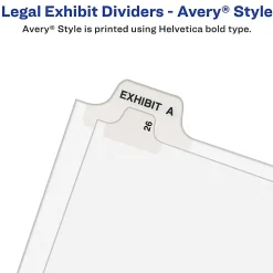 Avery® Individual Legal Dividers Avery® Style, Letter Size, Side Tab #24, White Dividers/White Tabs