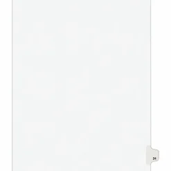 Avery® Individual Legal Dividers Avery® Style, Letter Size, Side Tab #24, White Dividers/White Tabs
