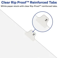 Avery® Individual Legal Dividers Avery® Style, Letter Size, Side Tab #24, White Dividers/White Tabs