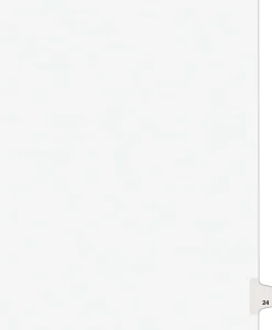 Avery® Individual Legal Dividers Avery® Style, Letter Size, Side Tab #24, White Dividers/White Tabs