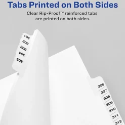 Avery® Individual Legal Dividers Avery® Style, Letter Size, Side Tab #14, White Dividers/White Tabs, Pack Of 25