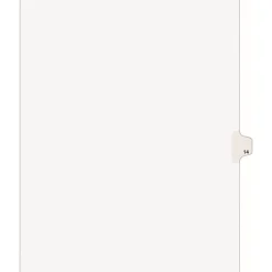 Avery® Individual Legal Dividers Avery® Style, Letter Size, Side Tab #14, White Dividers/White Tabs, Pack Of 25