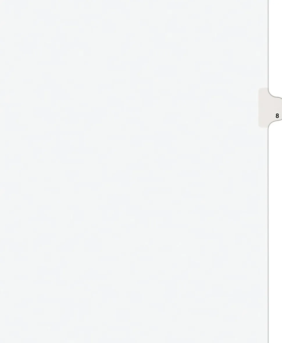 Avery® Individual Legal Dividers Avery® Style, Letter Size, Side Tab #8, Pack Of 25