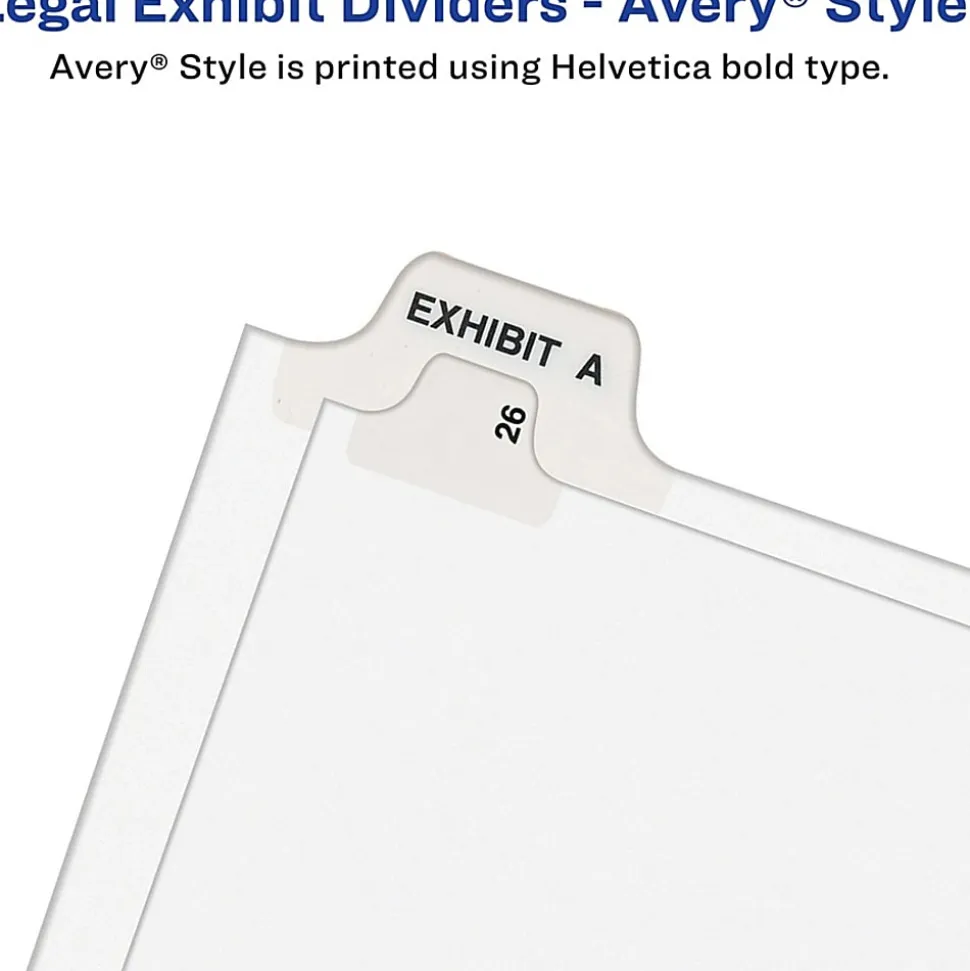 Avery® Individual Legal Dividers Avery® Style, Letter Size, Side Tab A, Pack Of 25