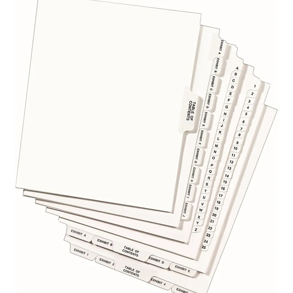 Avery® Individual Legal Dividers Avery® Style, Letter Size, Side Tab A, Pack Of 25