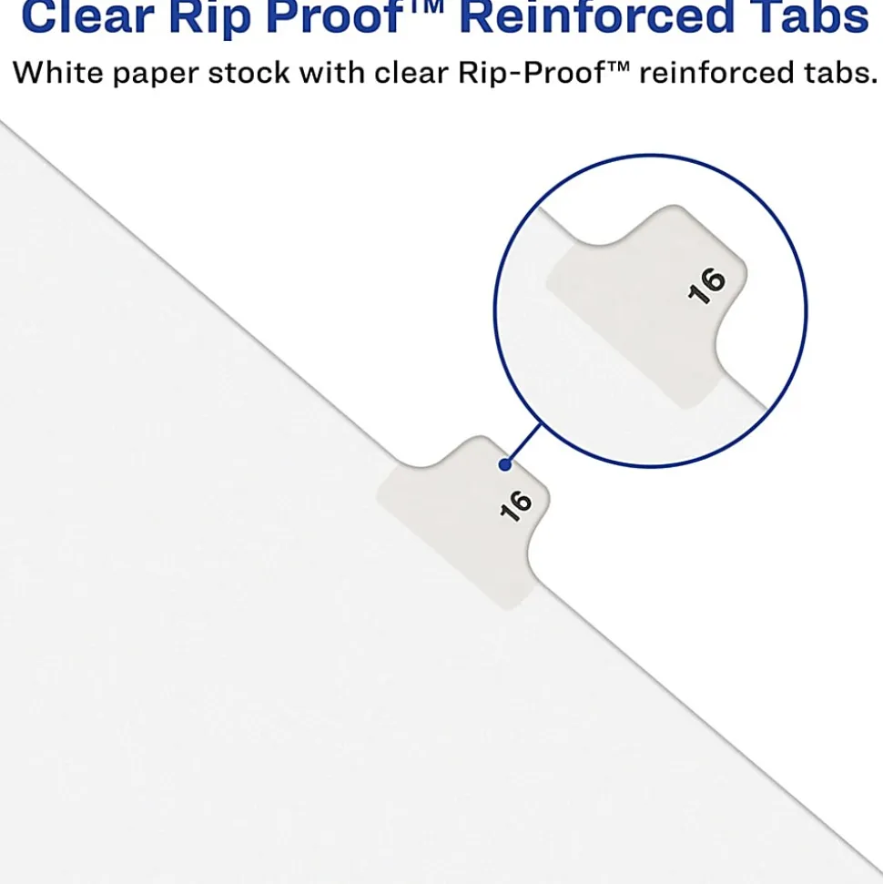 Avery® Individual Legal Exhibit Dividers, Avery® Style, #2, Side Tab, Letter Size, Pack Of 25