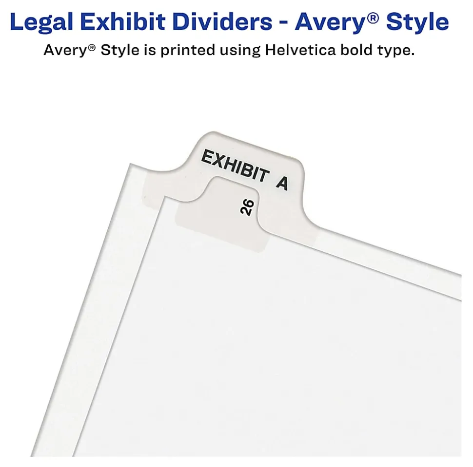 Avery® Individual Legal Exhibit Dividers, Avery® Style, #3, Side Tab, Letter Size, Pack Of 25