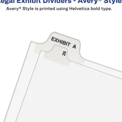 Avery® Individual Legal Exhibit Dividers, Avery® Style, #4, Side Tab, Letter Size, Pack Of 25