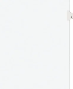 Avery® Individual Legal Exhibit Dividers, Avery® Style, #4, Side Tab, Letter Size, Pack Of 25