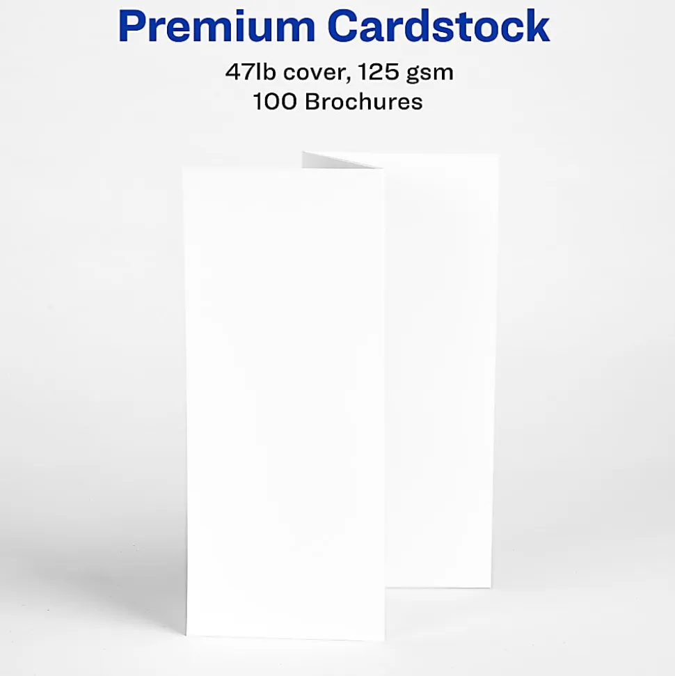 Avery® Inkjet Trifold Matte Brochures, Letter Size (8 1/2" x 11"), White, Pack Of 100