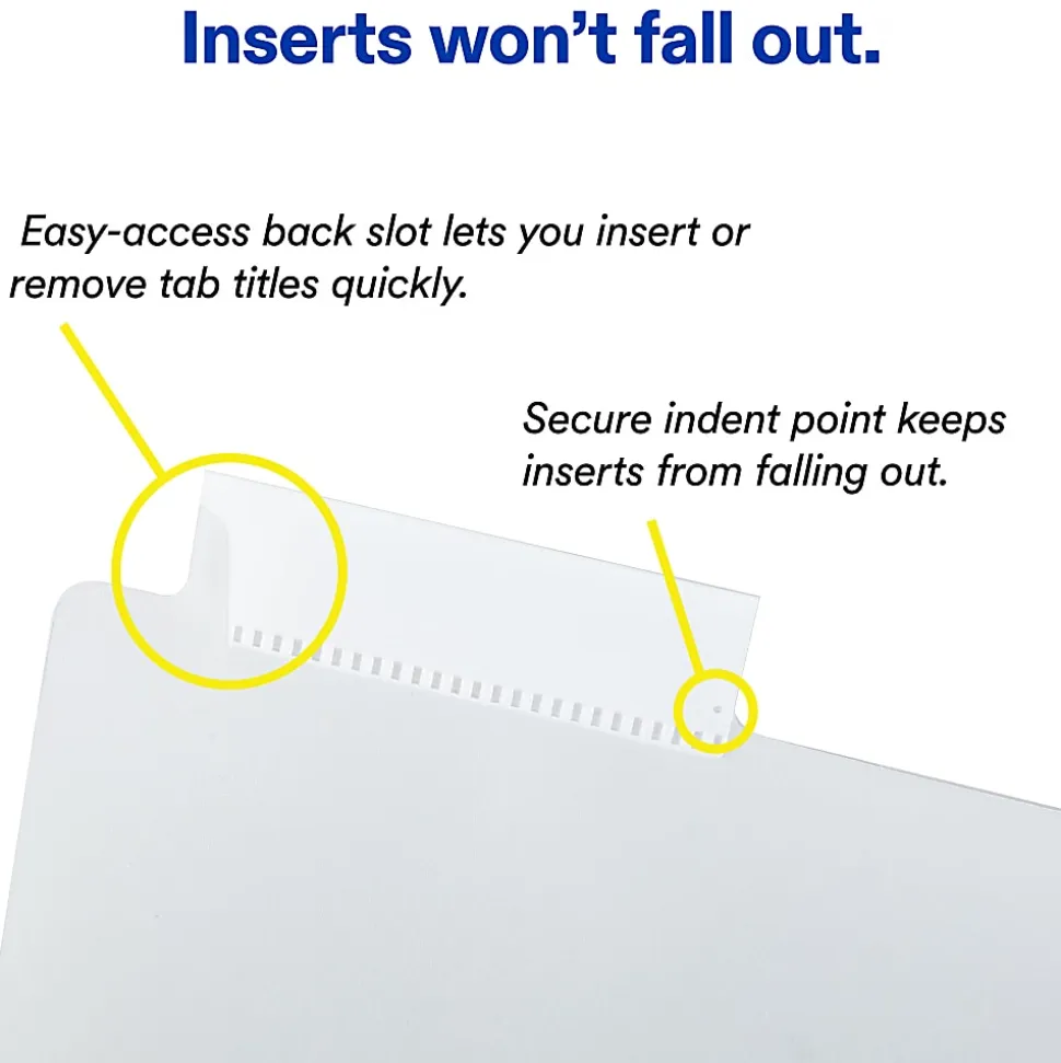 Avery® Insertable Big Tab™ Binder Dividers, 8 Tabs, Pastel Classic Designs