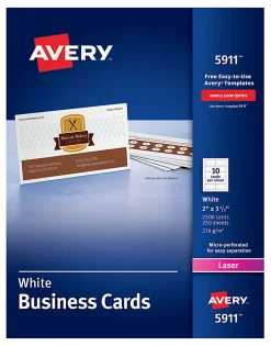 Avery® Laser Microperforated Business Cards, 2