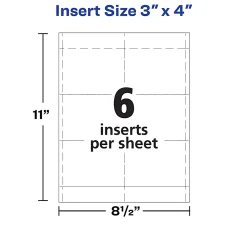 Avery® Laser Name Badge Inserts, 3