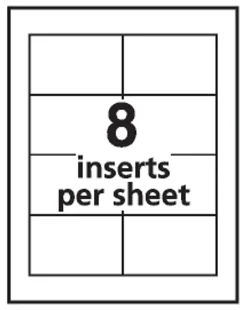 Avery® Laser Name Badge Inserts, 2 1/4