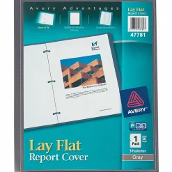 Avery® Lay Flat Report Cover, Gray