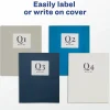 Avery® Letter Pocket Folder - 8 1/2" x 11" - 40 Sheets Capacity - 2 Internal Pocket - Embossed Paper - White - Embossed - 25/Box - 5 / Carton