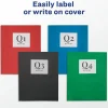 Avery® Letter Pocket Folder - 8 1/2" x 11" - 40 Sheets Capacity - 2 Internal Pocket - Embossed Paper - Assorted - Embossed - 25/Box - 5 / Carton