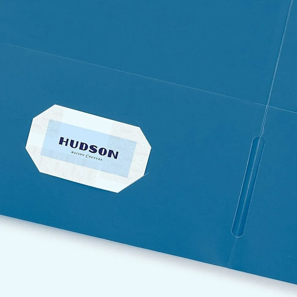 Avery® Letter Pocket Folder - 8 1/2" x 11" - 40 Sheets Capacity - 2 Internal Pocket - Light Blue - Embossed - 25/Box - 5 / Carton
